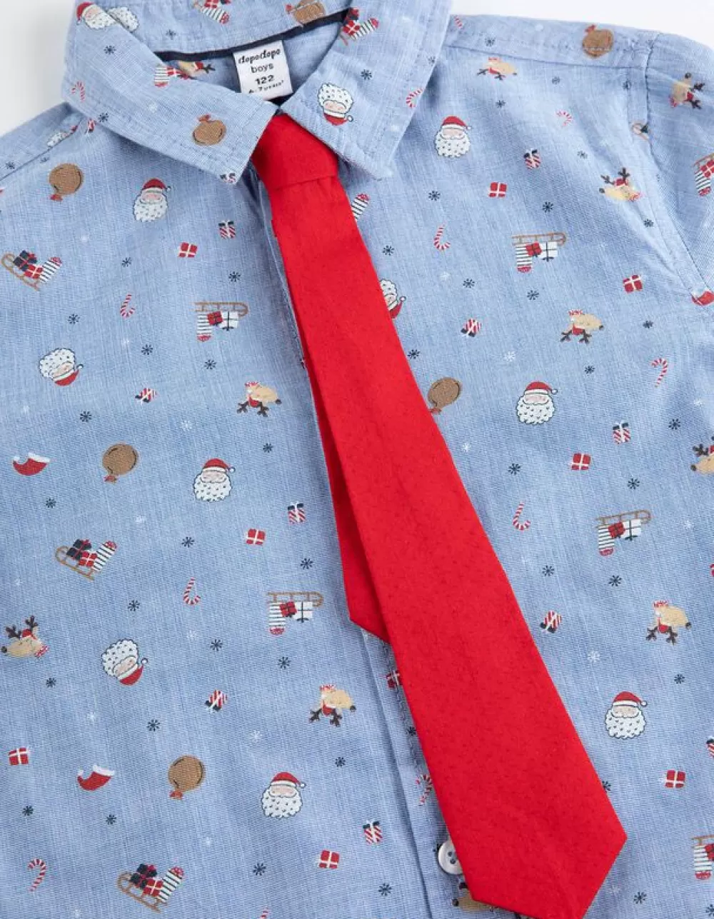 overhemd__kerst_4.webp Best Sale Dopodopo boys Overhemd - Kerst